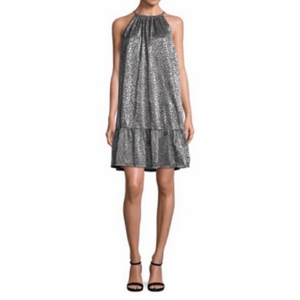 Michael Kors Silver Halter Dress